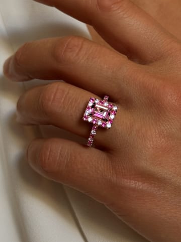 Les Petites Précieuses Rosévergold. Ring mit Edelsteinen
