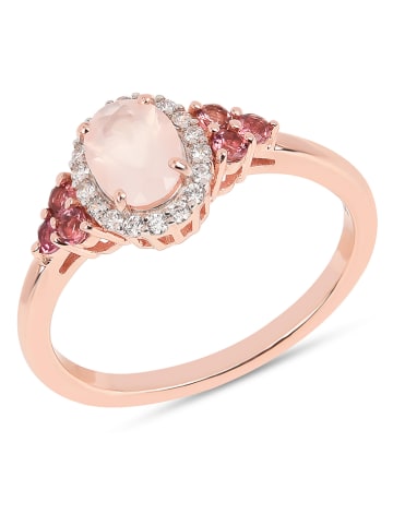 Les Petites Précieuses Rosévergold. Ring mit Edelsteinen