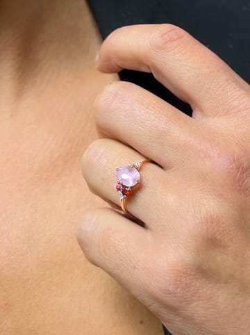 Les Petites Précieuses Rosévergold. Ring mit Edelsteinen
