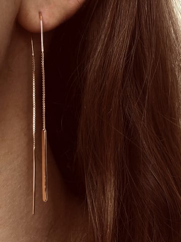 Les Petites Précieuses Rosévergulde oorhangers met edelstenen