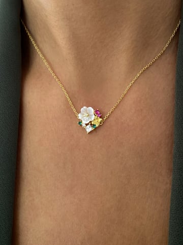 Les Petites Précieuses Pozłacany naszyjnik z elementem ozdobnym - dł. 40 cm