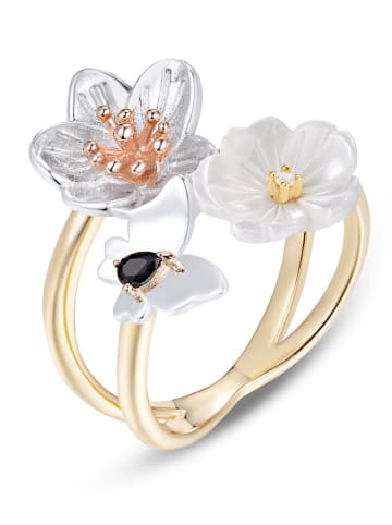 Les Petites Précieuses Vergold. Ring mit Edelsteinen