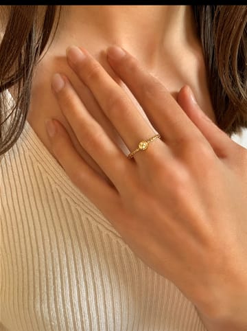 Les Petites Précieuses Vergulde ring met diamanten