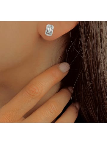 Les Petites Précieuses Zilveren oorstekers met edelstenen