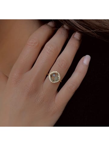 Les Petites Précieuses Vergold. Ring mit Edelsteinen