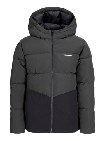 JACK & JONES Junior Steppjacke "Brady" in Anthrazit/ Schwarz