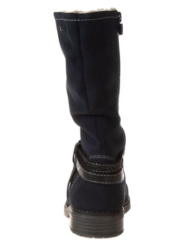 Lurchi Leder-Stiefel "Lia" in Dunkelblau