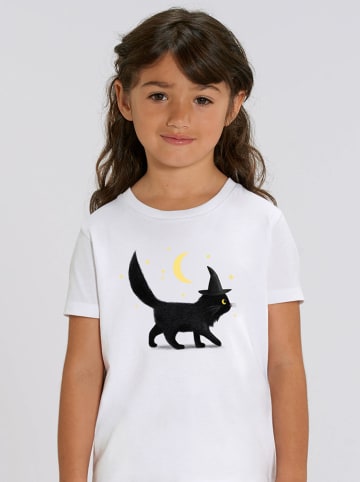WOOOP Shirt "Halloween cat" in Weiß