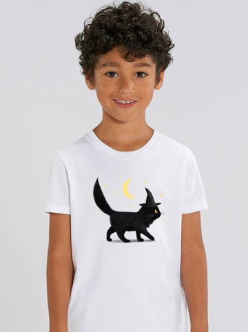 WOOOP Shirt "Halloween cat" in Weiß