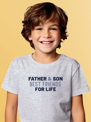 WOOOP Shirt "Father and son best friends for life" in Grau