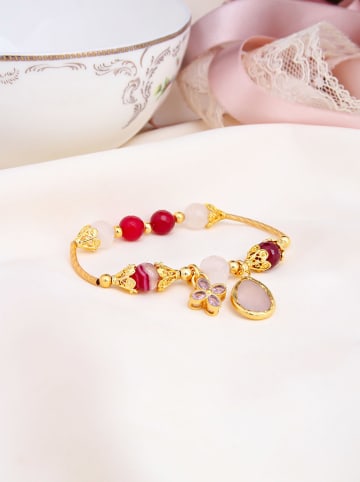 Pierres delicates Vergulde armband met edelstenen