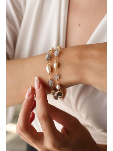 Pierres delicates Vergold. Armkette mit Edelsteinen