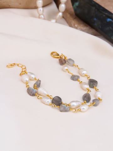 Pierres delicates Vergold. Armkette mit Edelsteinen