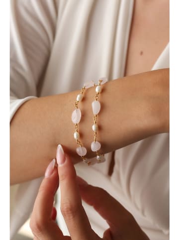 Pierres delicates Vergold. Armkette mit Edelsteinen