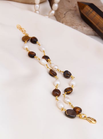 Pierres delicates Vergold. Armkette mit Edelsteinen