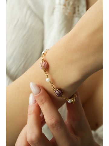 Pierres delicates Vergold. Armkette mit Edelsteinen