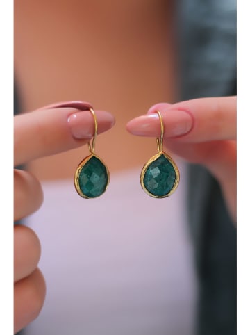 Pierres delicates Vergold. Ohrhänger mit Edelsteinen