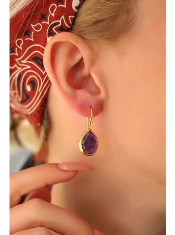 Pierres delicates Vergold. Ohrhänger mit Edelsteinen
