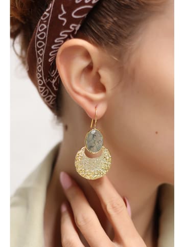 Pierres delicates Vergold. Ohrhänger mit Edelsteinen