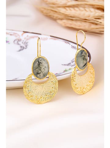 Pierres delicates Vergold. Ohrhänger mit Edelsteinen