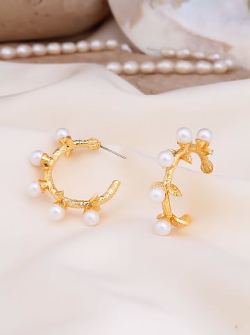 Pierres delicates Vergulde halfcreolen met edelstenen