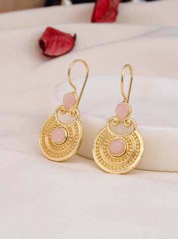 Pierres delicates Vergulde oorhangers met edelstenen