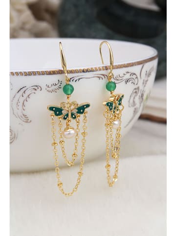 Pierres delicates Vergold. Ohrhänger mit Edelsteinen