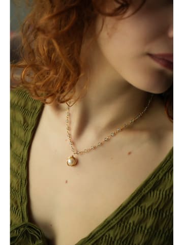 Pierres delicates Vergulde ketting met parels - (L)50 cm