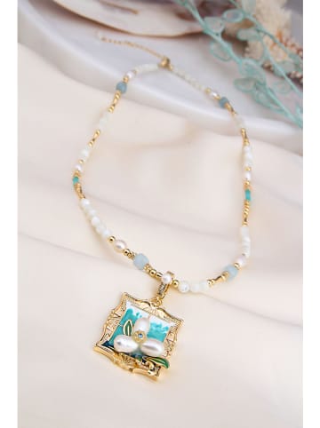 Pierres delicates Pozłacany naszyjnik z zawieszką - dł. 50 cm