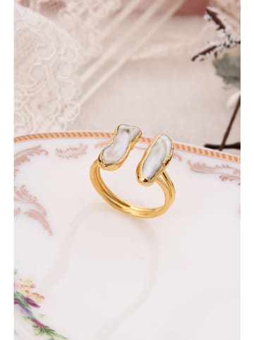 Pierres delicates Vergold. Ring mit Perlmutt