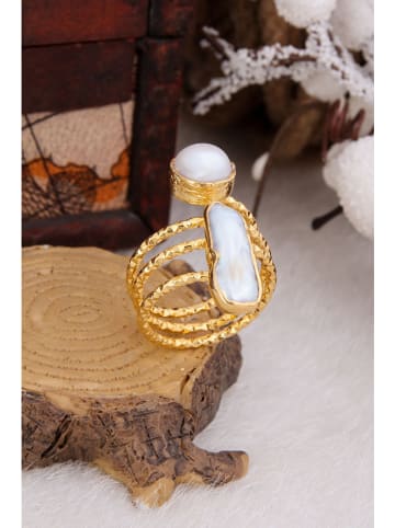 Pierres delicates Vergold. Ring mit Perlmutt