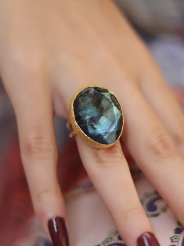 Pierres delicates Vergulde ring met edelsteen