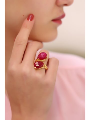 Pierres delicates Vergulde ring met edelstenen