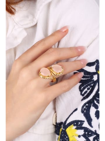 Pierres delicates Vergulde ring met edelstenen