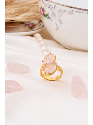 Pierres delicates Vergulde ring met edelstenen