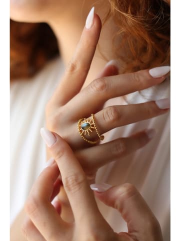 Pierres delicates Vergulde ring met edelsteen