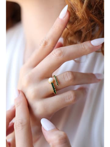 Pierres delicates Vergulde ring met edelstenen