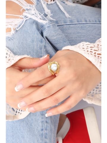 Pierres delicates Vergulde ring met edelsteen