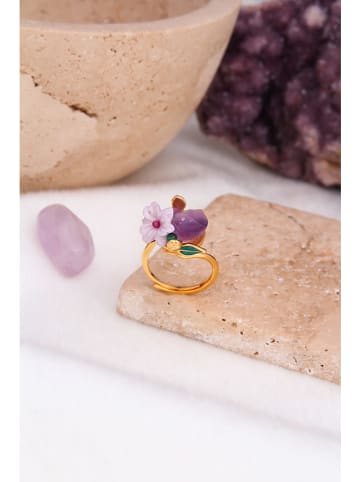 Pierres delicates Vergulde ring met edelstenen