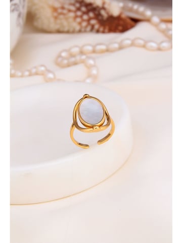 Pierres delicates Vergold. Ring mit Perlmutt