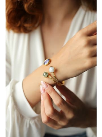 Pierres delicates Vergulde armband met edelstenen