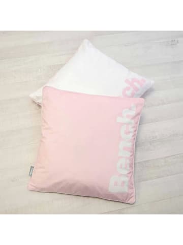 Bench Poszewka w kolorze jasnoróżowo-białym na poduszkę - 50 x 50 cm