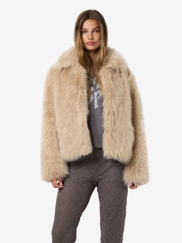 Noisy may Kunstbont jas "NMEVIE" beige