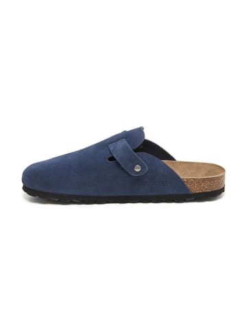 BABUNKERS Family Leren clogs blauw