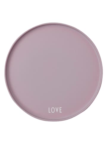 Design Letters Frühstücksteller "Love" in Rosa - Ø 21,5 cm