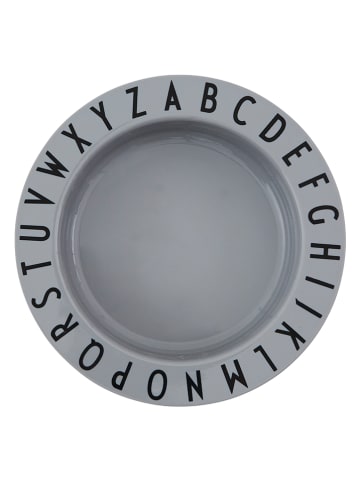 Design Letters Teller "Eat & Learn" in Grau - 270 ml