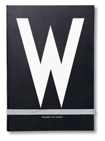 Design Letters Notizbuch in Schwarz/ Weiß