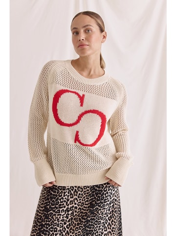 Cotton Candy Trui "Daliah" beige/rood