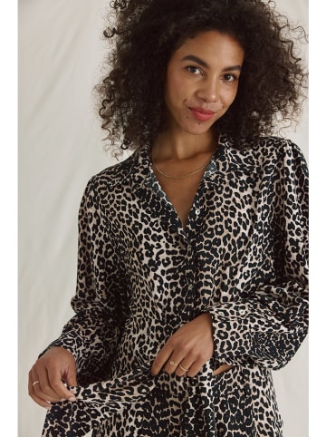 Cotton Candy Bluse "Nina" in Schwarz/ Hellbraun
