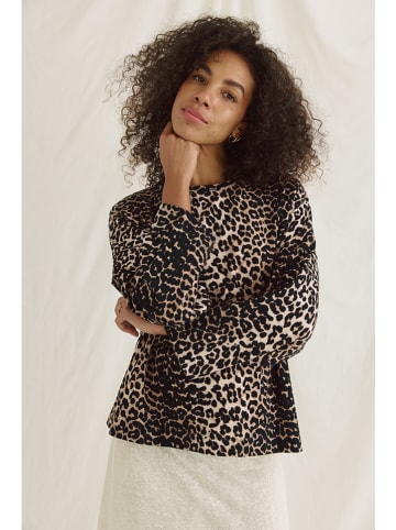 Cotton Candy Longsleeve "Fjolla" in Schwarz/ Hellbraun